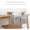 Bedside Hanging Organizer Multiple Pockets Durable Cotton Linen Large Capacity for Hospital Patient Bed Storage