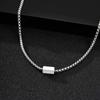 Vnox Stainless Steel Box Chain Necklace for Men, Geometric Square Adjustable Metal Neck Chain, Fashion Casual Hip Hop Jewelry