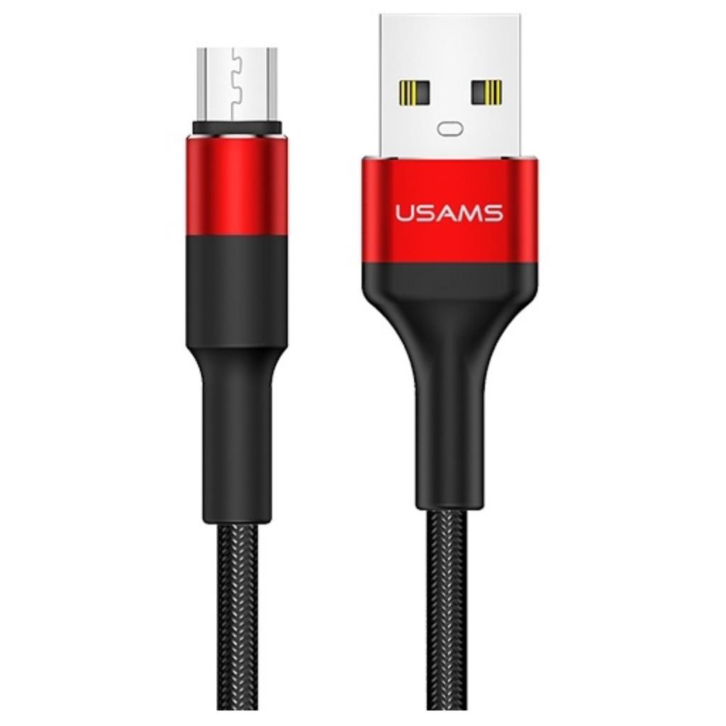 Usams Kabel Pleciony U5 2A Micro Usbczerwony/Red 1,2M Sj224Usb02 (Us-Sj224)