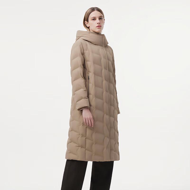 Tanboer Women's Hooded Mid-Length Down Parka