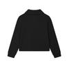 FILA White Series Simple Brand Logo Comfortable Fashion Knit Pullover Sweatshirt Women sweatshirt Black F11W513207F-BK