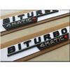 For Mercedes Benz A35 A43 C43 E43 GLC43 GLE43 CLS53 GLB35 AMG 1Pair BITURBO 4MATIC+ Emblems Badge BITURBO4MATIC+ Symbols Sticker UX0