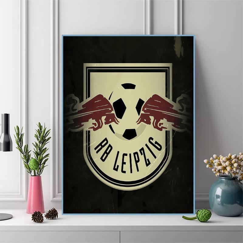 RB leipzig logo Pattern 3pcs 100% Round Full Drill 5D DIY Diamond Painting Embroidery Cross Stitch Rhinestone Décor