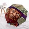 1pc   celebrity  Umbrella Portable Folding Umbrella Iron Frame Hole Bone Structure Outdoor Home Umbrella