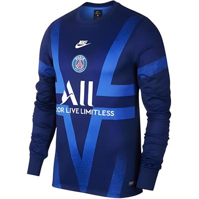 Paris Saint-Germain Player Issue European Pre-Match Training Jersey Men Tops Blue BV2210-496