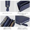 Hardwork Secret Men's Long Wallet with 12 Card Slots, Coin Purse, Genuine Leather Zipper, Luxury Gift, Convenient Coin Purse, Gift Box Included, Blue