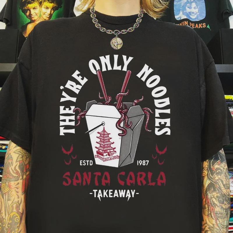 Lost Boys Theyre Just Noodles Tshirt Santa Clara retro Movie Tshirt Summer New Unisex Casual Fashion Tshirt S