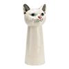Vase décoratif - EDEN - Tête de chat - Céramique blanc - 28 cm - Style contemporain