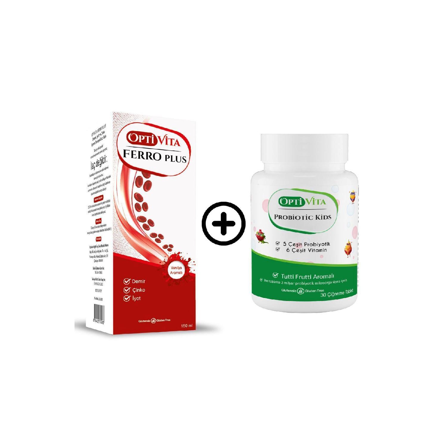 

2 Sets: Optivita Probiotic Kids Ferro Plus Iron Syrup And Probiotic For Children