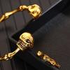 Fashionable Skull Bracelet Ring Earrings Handmade Jewellery Set Unisex Jewelry Fashion Accessories for Women and Men