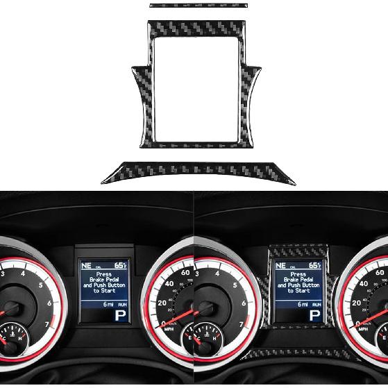 

NVCNX Real Premium Carbon Fiber Accessories for Dodge Durango 2014-2020 2015 2016 2017 2018 2019 Car Dash Board Dashboard Infotainment System Panel 2011-2013 Dash Instrument