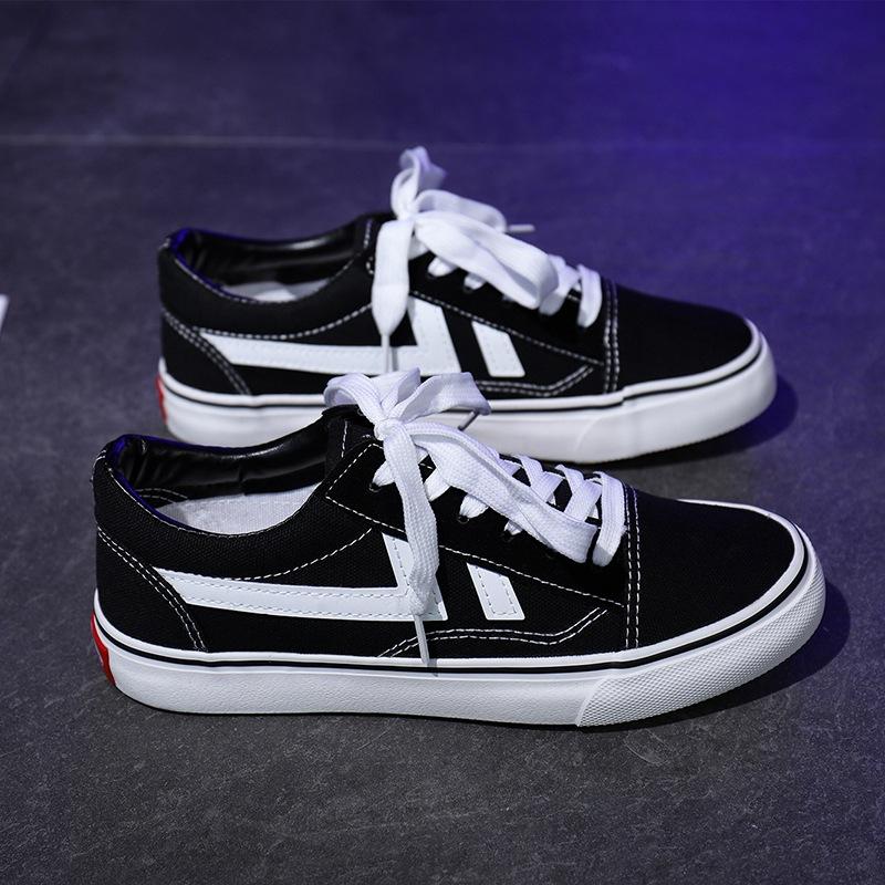 Korean Version of Versatile Canvas Shoes Men's Hong Kong Style Casual Board Shoes Students Female Low-top Students White Shoes Couple Ins Shoes