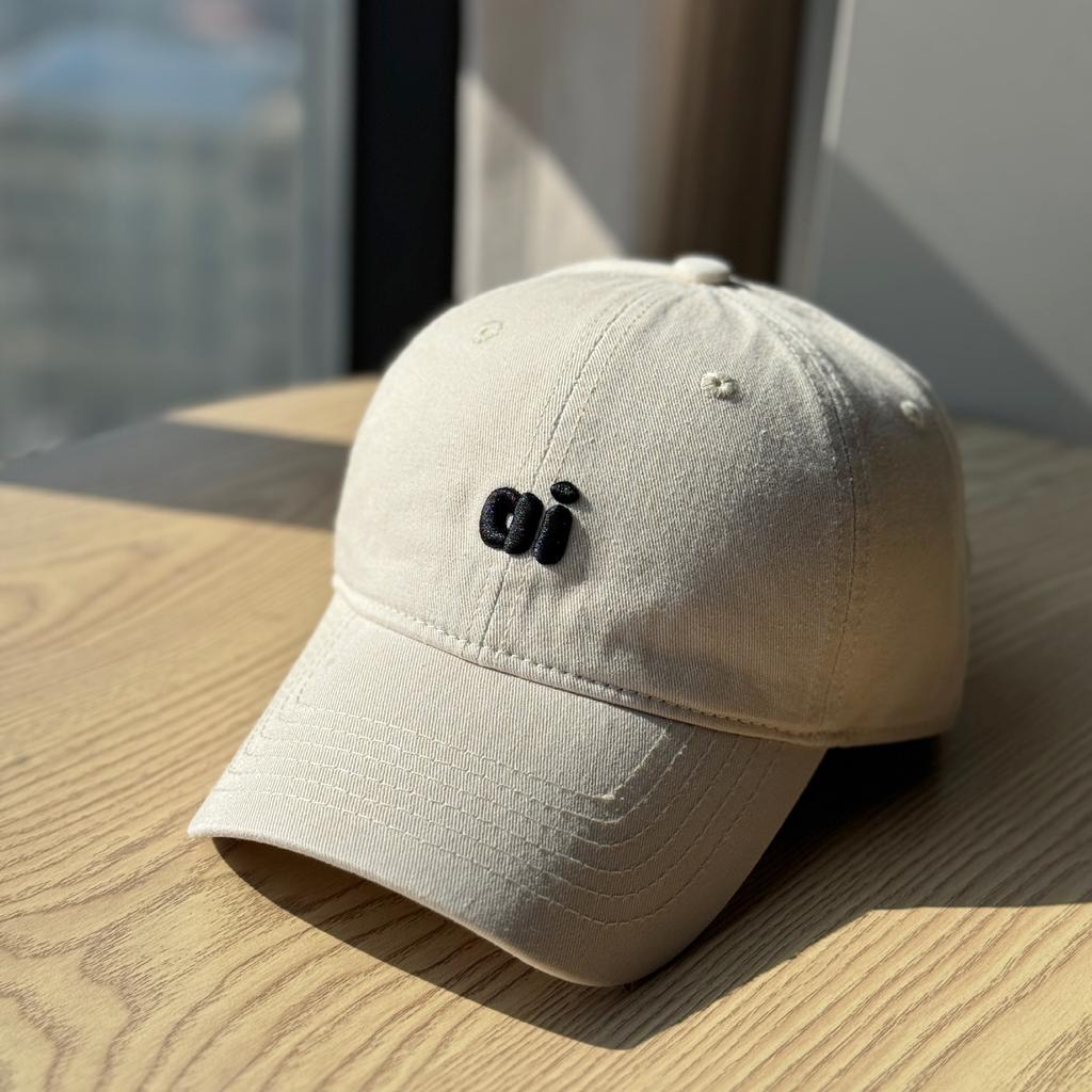Korean-style large brim hat for women in spring and autumn ai Soft-top baseball cap with wide brim that makes the face appear smaller, suitable for