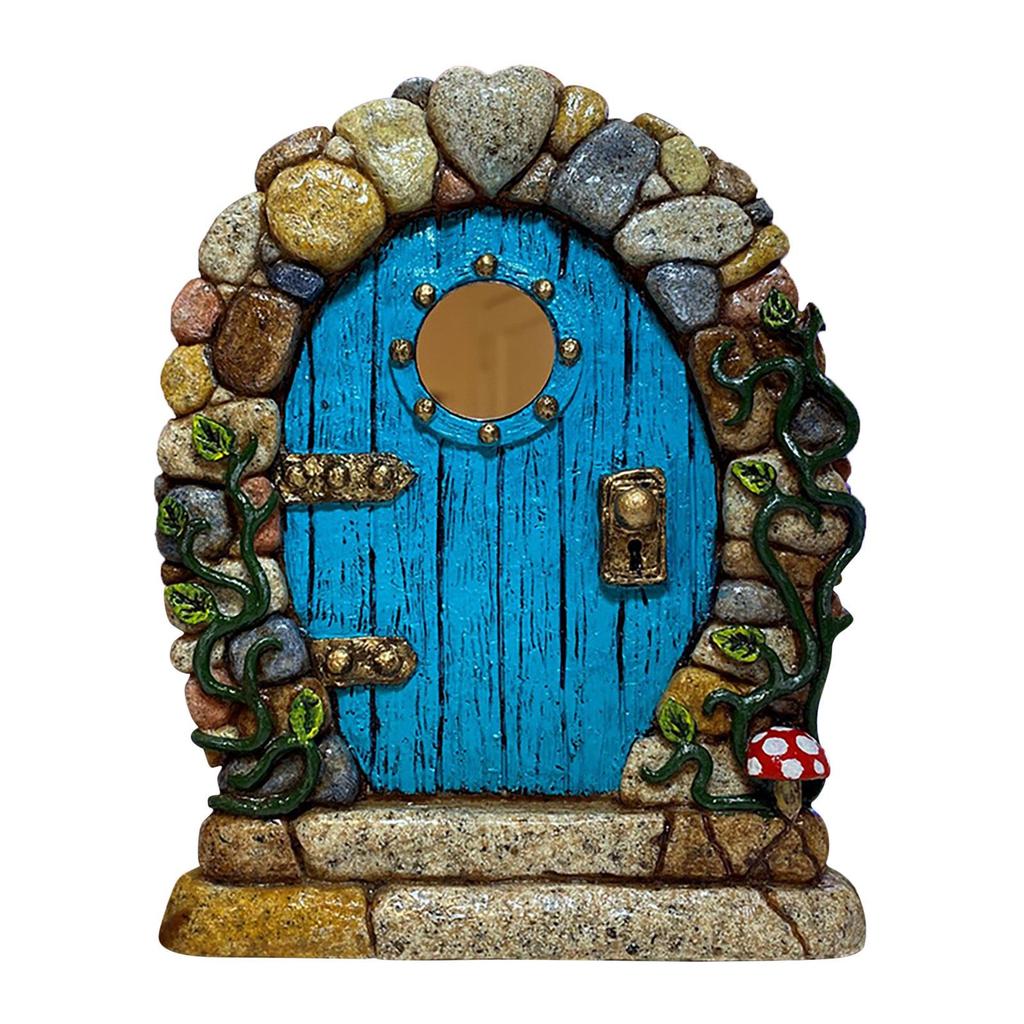 Figuritas de puerta de gnomos de hadas en miniatura, elfo, hogar, Hada de madera, jardín, ventana, puerta, arte, decoración del hogar, accesorios de jardinería
