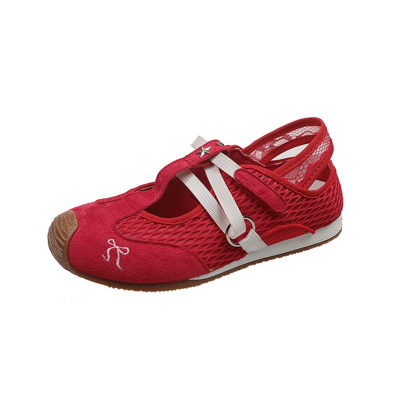 Mesh Mary Jane Shoes Women's 2025 Summer New Fashion Versatile Comfortable Breathable Sports Leisure Lightweight Forrest Gump Shoes