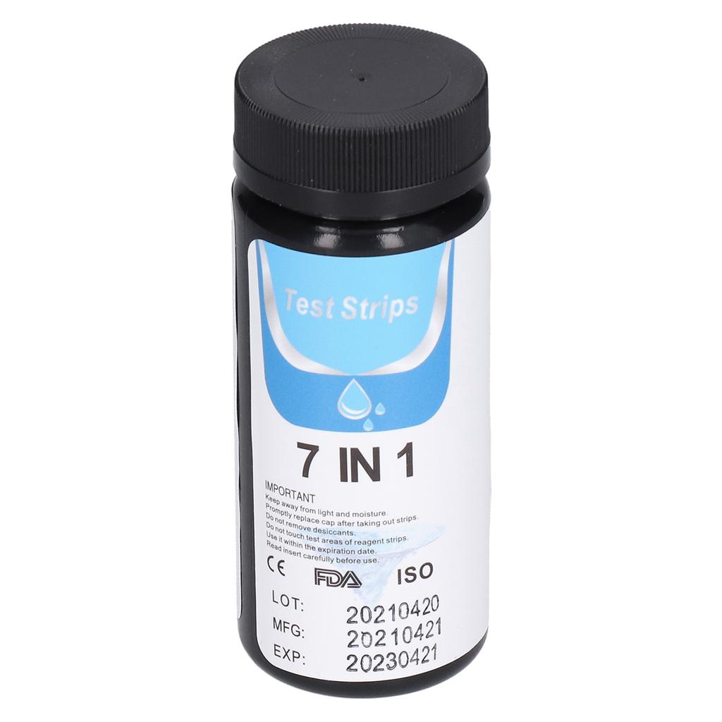 50Pcs 7 In 1 Water Quality Test Paper Multifunctional PH Test Strip for Swimming Pool Aquarium