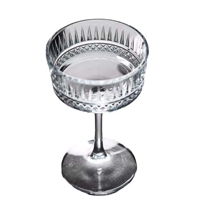 OLOEY European Engraved Glass Cocktail Glasses (Set of 2)