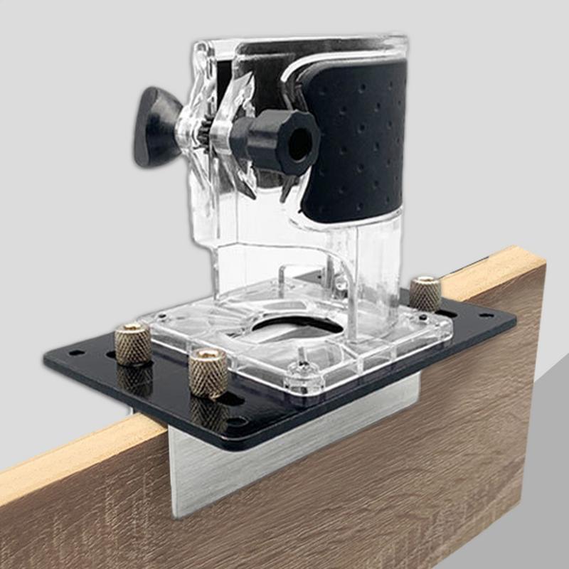 Invisible Fastener Slotting Bracket 2 In 1 Trimmer Base Accurate Multifunctional Jig For Cabinet Door Furniture Wardrobe Window