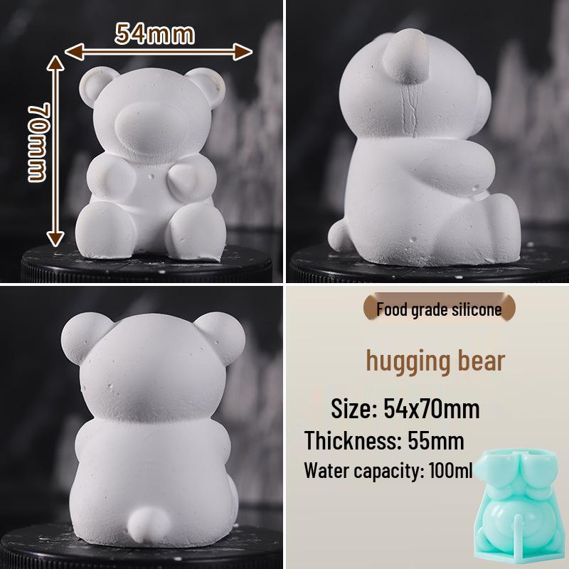 Teddy Bear Silicone Mold for DIY Crafts and Incense Stones
