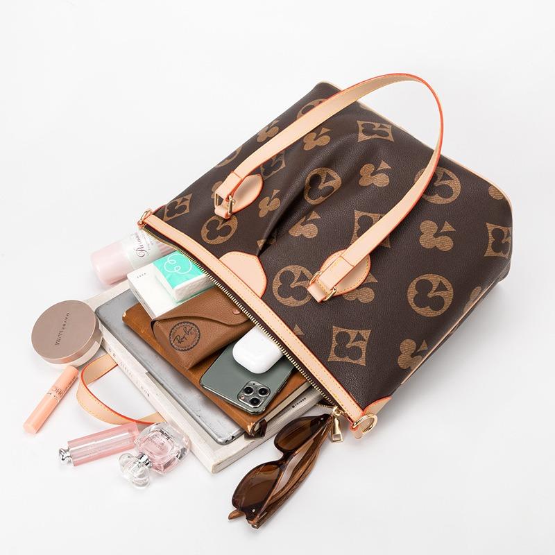 Fashion printed tote bag women's bag new large capacity elegant atmosphere commuter bag portable shoulder bag