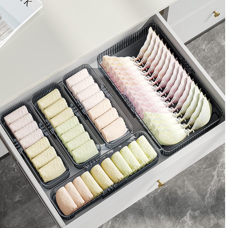 Expandable Drawer Organizer And Storage Bins Plastic Divider Box For Kitchen Flatware Makeup Tray Bathroom Office Holder