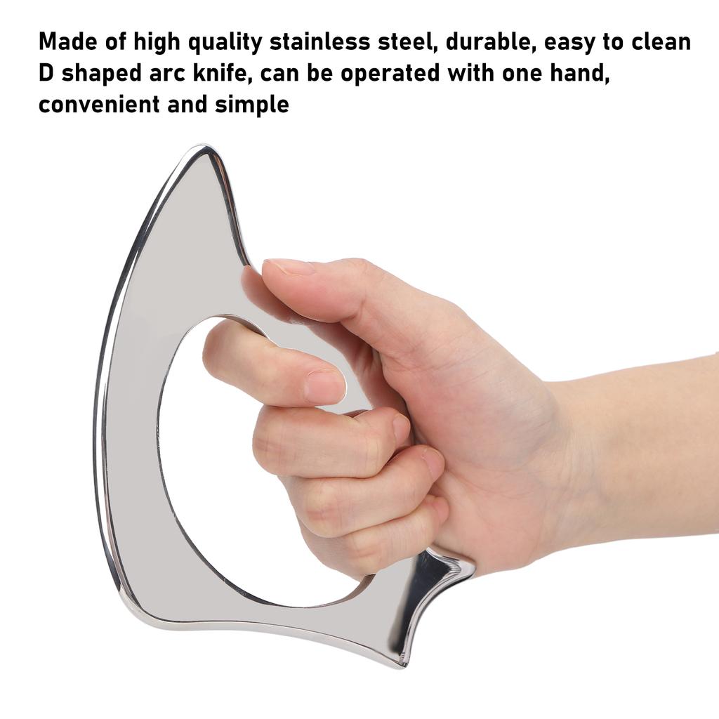 Massagegerät Edelstahl Physiotherapie Gua Sha Muskel Schaber Werkzeug mit Aufbewahrungstasche für Beine Knöchel Rücken Nacken