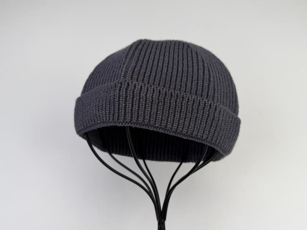 Core Spun Yarn Knitted Beanie Multi-color Short Breathable Unisex Adjustable Winter Hat