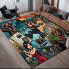 Multiple Characters of Death Note Anti-Slip Floor Mat, Rectangular Carpet for Living Room, Sofa and Game Zone.xwn