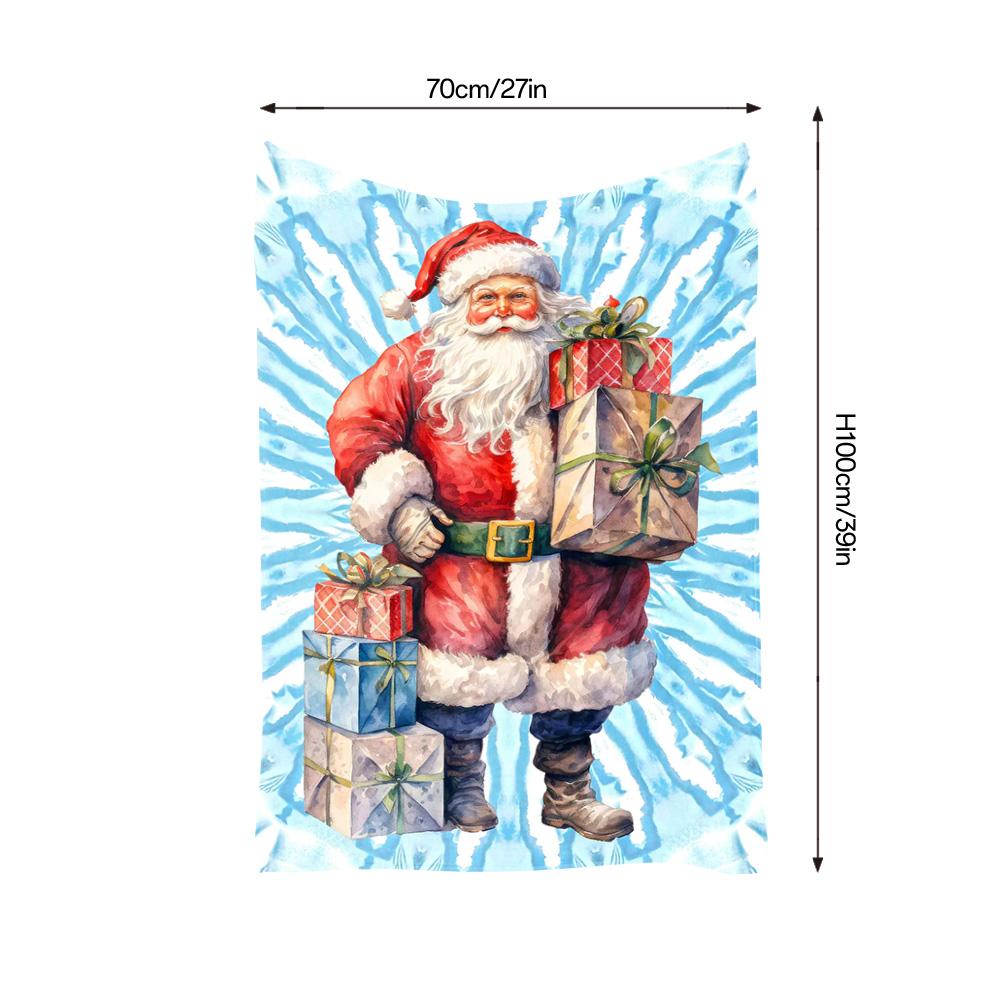 Tuniu Santa Claus Print Blanket for Sofa Bed Room Warm Cozy Christmas Gift Idea