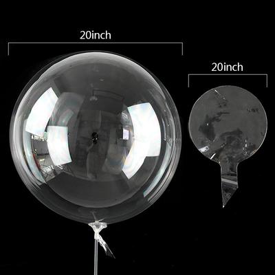 5pcs 18/20/24/36inch Luminous Transparent Bobo Bubble Ballons Christmas Wedding Birthday Party Decorations Clear Helium Balloons