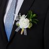 Artificial White Roses Wedding Corsage Silk Wrist Flower New Boutonnieres Flowers Gifts
