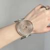 Verstellbares Damen Spiral Offenes Manschettenarmband Metalllegierung Manschette Armring Schmuck Geschenke