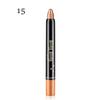 Bâton de crayon de fard à paupières nacré imperméable, 15 couleurs, paillettes durables, stylo d'ombre à paupières scintillant, Eyeliner, outils de maquillage pour les yeux