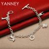 925 Sterling Silver 8-inch Horse/Shoe/Bracelet Women's Fashion Accessory Wedding Party Gift Jewelry