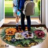 1 Pieza Felpudo Clásico Sólido Semicírculo de Bienvenida Antideslizante para Exteriores Patio Porche Cocina Baño Entrada Felpudo