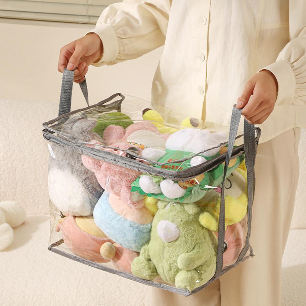 Organizer Bag Capacity Waterproof Toy Storage Bag with Easy-to-clean Zipper Multifunctional Clear Container for Toys Accessories