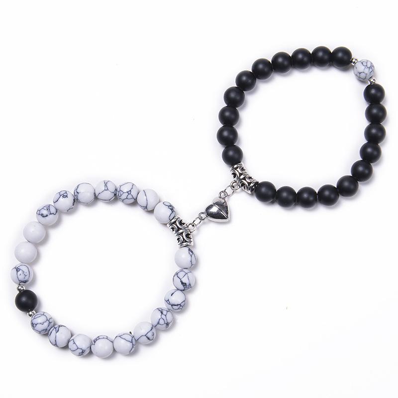 

JYL TS Bracelet Double Layer Volcano Beads Invites Energy & Clarity Style-7 шоколадний