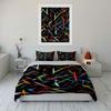 Multicolored neon light streaks. Bedding sets Duvet cover sets Duvet covers Pillowcases(1*Duvet Cover 2*Pillowcases without duvet insert)