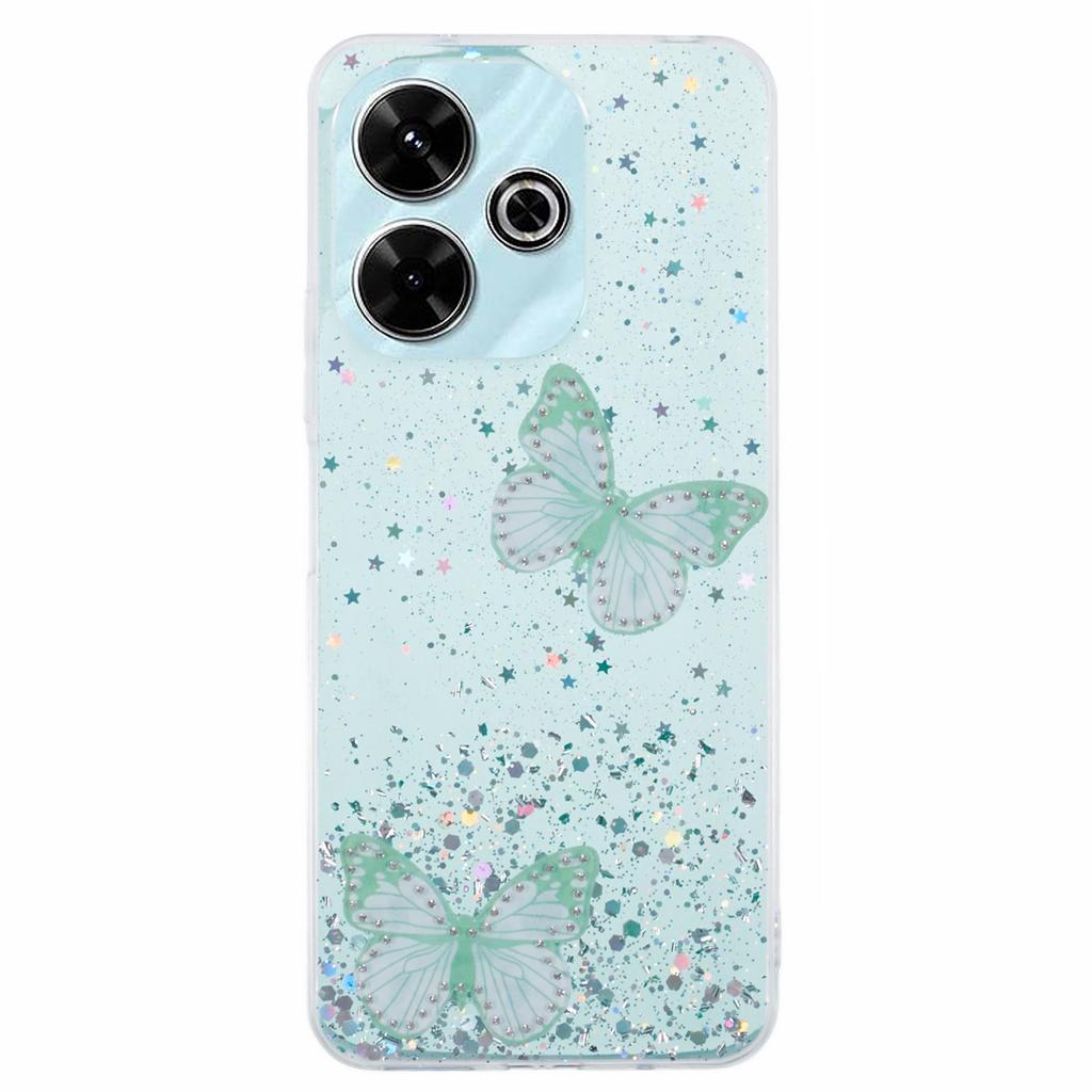 AW Series For Xiaomi Redmi 13 5G/13 4G Case Epoxy PVC Butterfly TPU Aesthetics Phone Cover