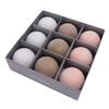 9PCS Velvet Ball Ornaments Shatterproof 8cm Flocked Tree Hanging Ball Decorations for Home Party Holiday Coffee Shop