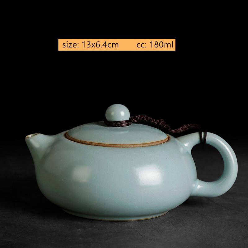 

Печь Ру Глазурь с кракелюрами Чайник Си Ши Бытовой Керамический Чайник с Инфузором Лазурно-Синий Фарфоровый Чайник Ручной Работы Красота Чайные Аксессуары