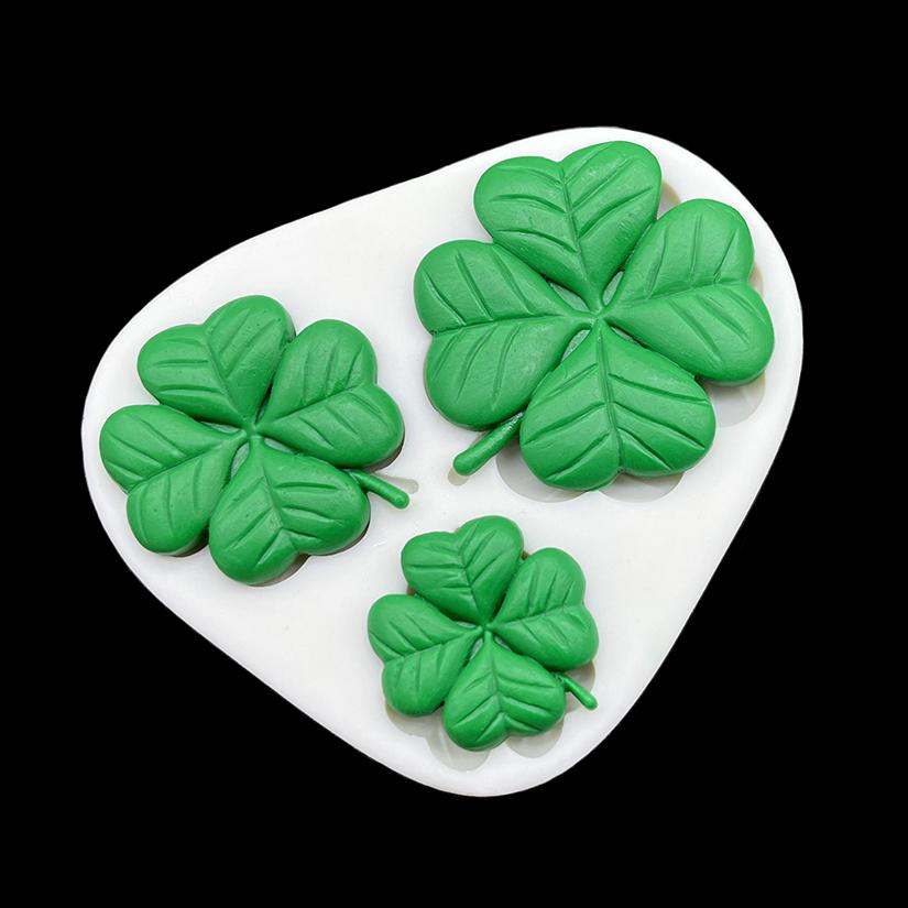 Shamrock Vierblättriges Kleeblatt St. St. Patrick's Day Silikonform Fondant Schokolade Sugarcraft Form Kuchen Dekorationswerkzeuge