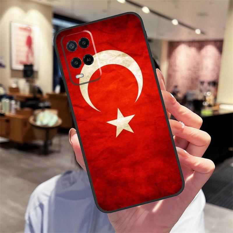 Türkei Flagge Hülle Für Oppo A94 A74 A54 A18 A38 A58 A78 A98 A40 A60 A80 A16 A76 A96 A15 A17 A77 A57S Cover