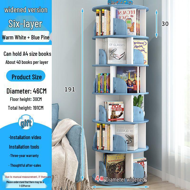 360° Rotating Children's Bookshelf: Space-Saving Floor Standing Bookcase & Picture Book Rack