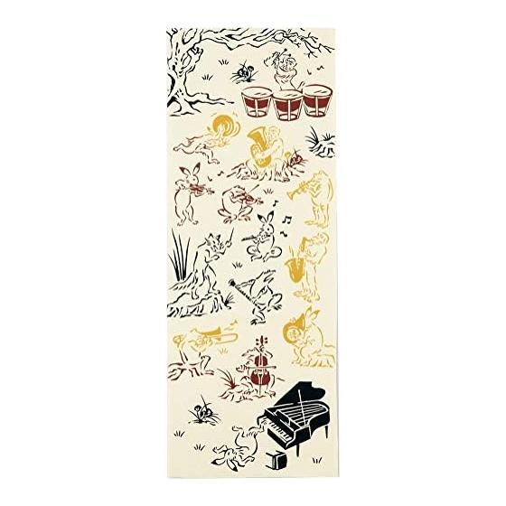 Miyamoto-Towel kenema Made in Japan Chudyed Tenugui 35 x 90cm Chojugiga Orchestra 50157