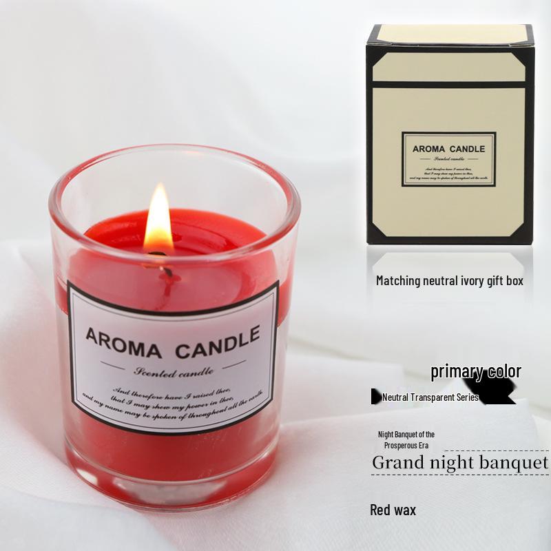 Creative European Scent Soy Wax Candle - Neutral Transparent Design