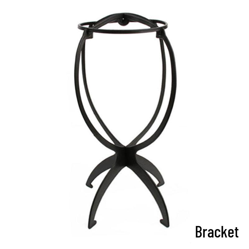 Wig Care Set with Accessories: Stand, Hair Net, Electric Splint, Care Solution, BB Clip, and Comb.