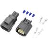 2 Pin Solenoid Valve Connector Plug - Car Male Female Wire Terminal Connector - for Toyota Plastic Gray - 1 Set