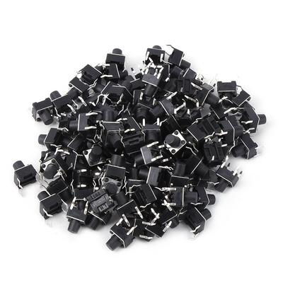 100 stücke Momentary Tactile Push Button Schalter Mini Micro Tact Schalter Zubehör 6x6x7mm