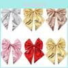 Elegant Christmas Bow Sequin Pearl Cotton Bow Gift Box Decoration Accessories